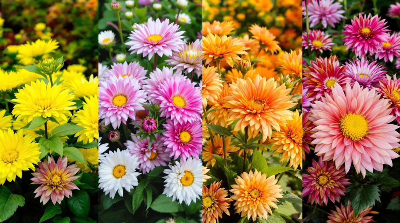 雪人视频 - 菊花园四季：延时摄影记录花开花落